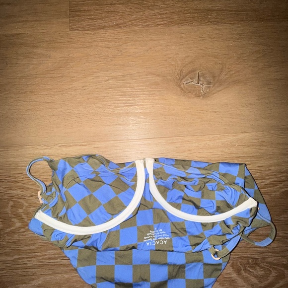 Acacia Swimwear Blue and Green Patterned Swimsuit - Picture 3 of 4